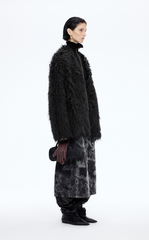 Sweater / JNBY Faux-fur texture Alpaca-Blend Long Cardigan