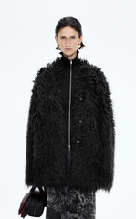 Sweater / JNBY Faux-fur texture Alpaca-Blend Long Cardigan