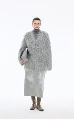 Sweater / JNBY Faux-fur texture Alpaca-Blend Long Cardigan