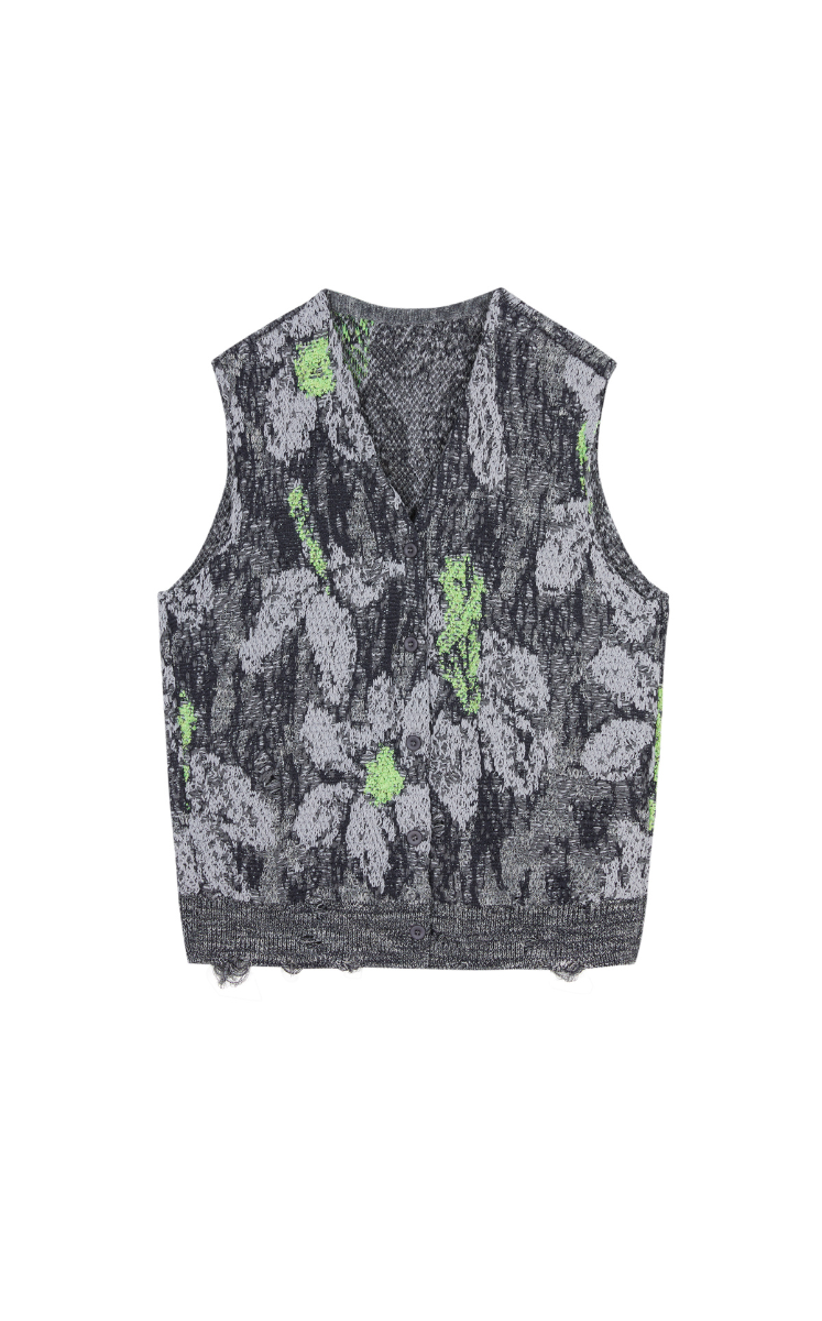 Sweater / JNBY Floral Loose-Fit Knit Vest