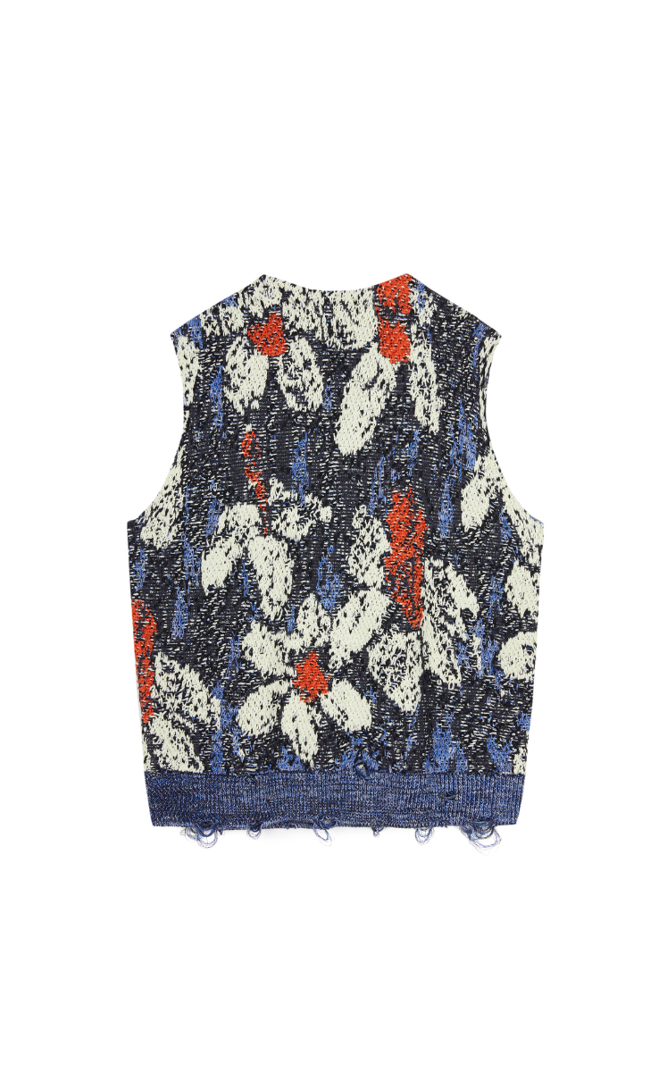 Sweater / JNBY Floral Loose-Fit Knit Vest