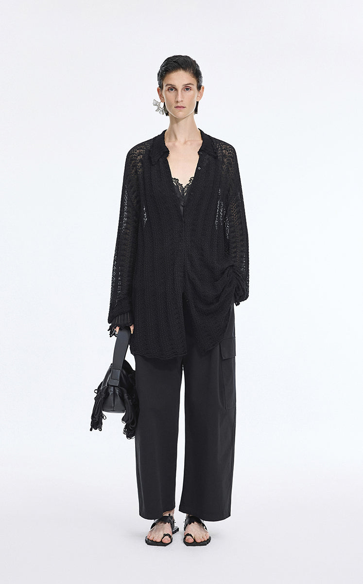 Sweater / JNBY H-Shaped Longline Cotton Cardigan