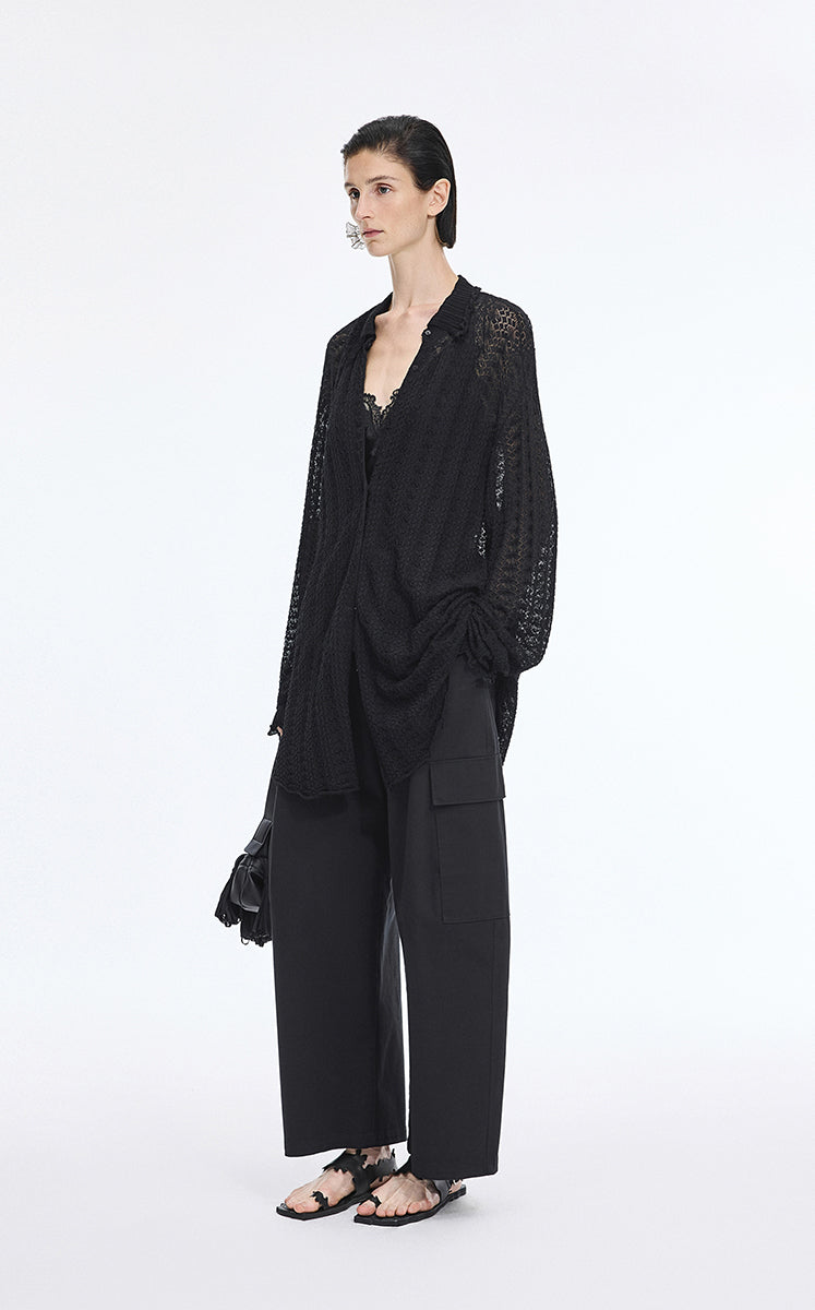 Sweater / JNBY H-Shaped Longline Cotton Cardigan