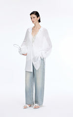 Sweater / JNBY H-Shaped Longline Cotton Cardigan