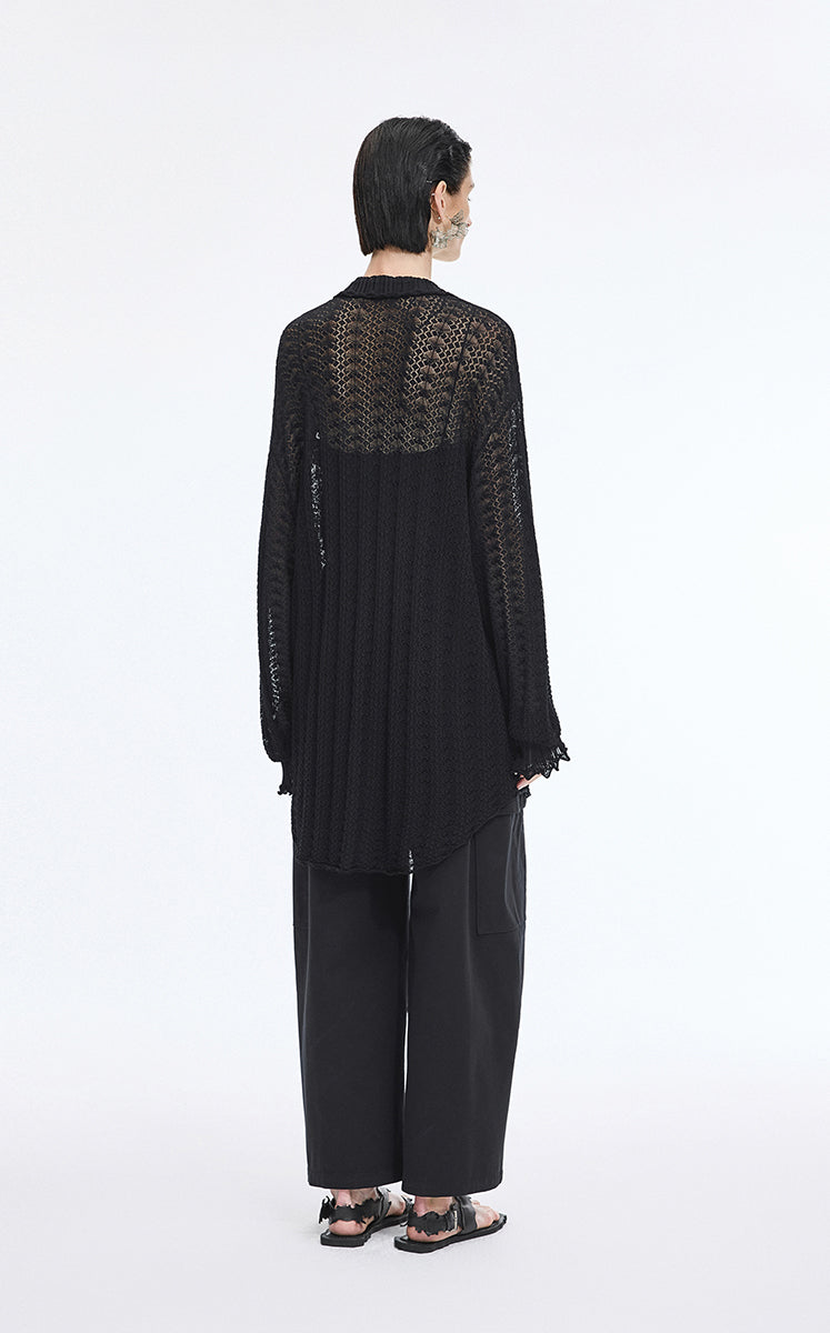 Sweater / JNBY H-Shaped Longline Cotton Cardigan