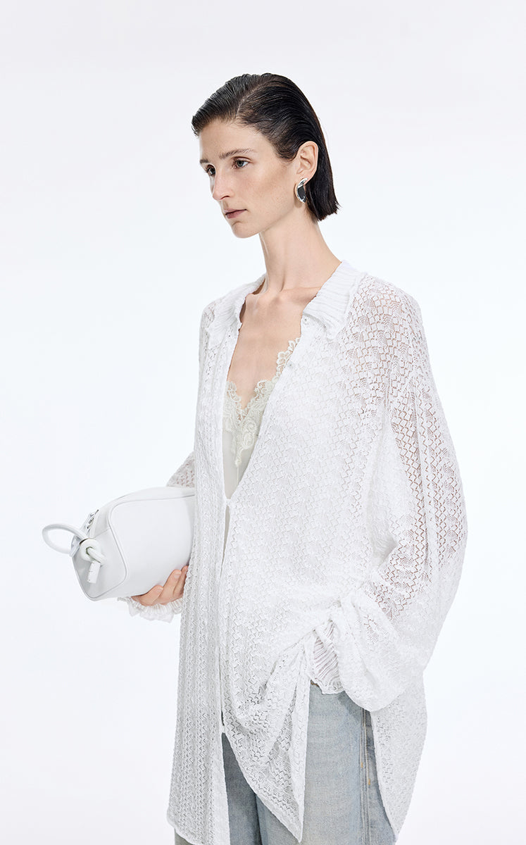 Sweater / JNBY H-Shaped Longline Cotton Cardigan