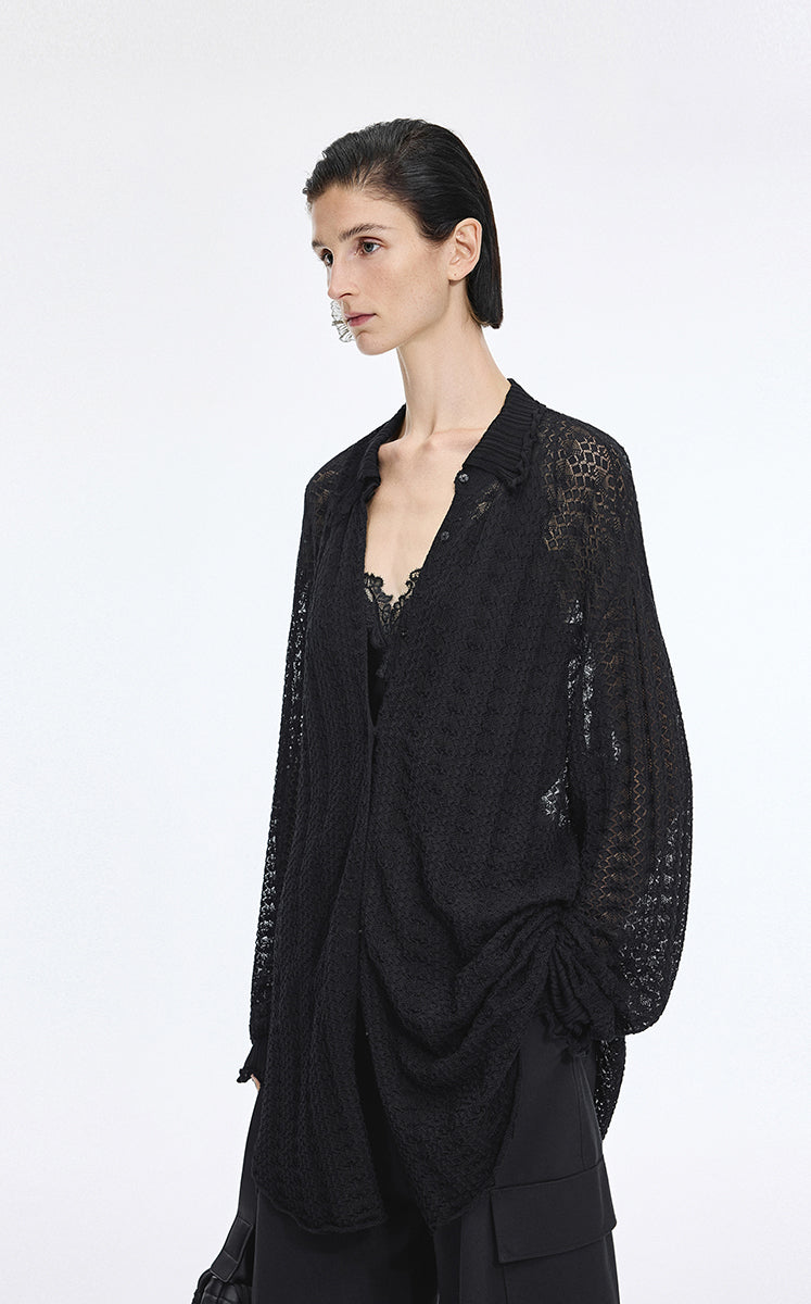 Sweater / JNBY H-Shaped Longline Cotton Cardigan