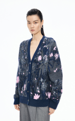 Sweater / JNBY Hand-Painted Kew Garden Long Cardigan