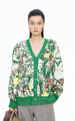 Sweater / JNBY Hand-Painted Kew Garden Long Cardigan