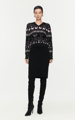 Sweater / JNBY Intarsia-Knitted V-Neck Jumper