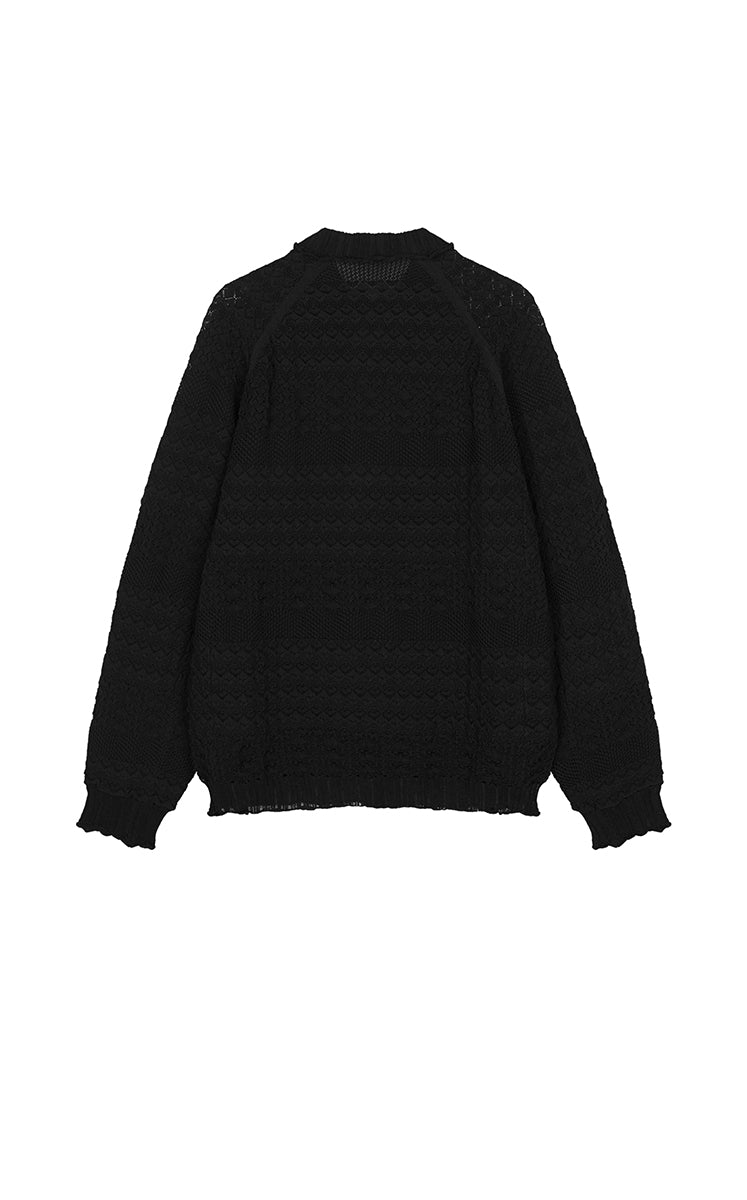 Sweater / JNBY Jacquard Raglan Cotton Blend Sweater