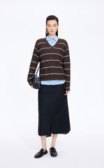 Sweater / JNBY Lightweight Cotton Blend V-Neck Pullover