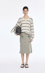 Sweater / JNBY Lightweight Cotton Blend V-Neck Pullover