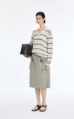 Sweater / JNBY Lightweight Cotton Blend V-Neck Pullover