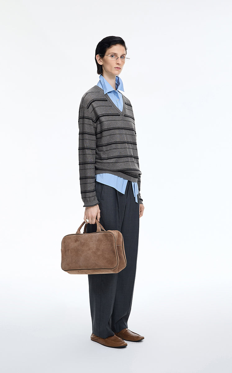 Sweater / JNBY Lightweight Cotton Blend V-Neck Pullover