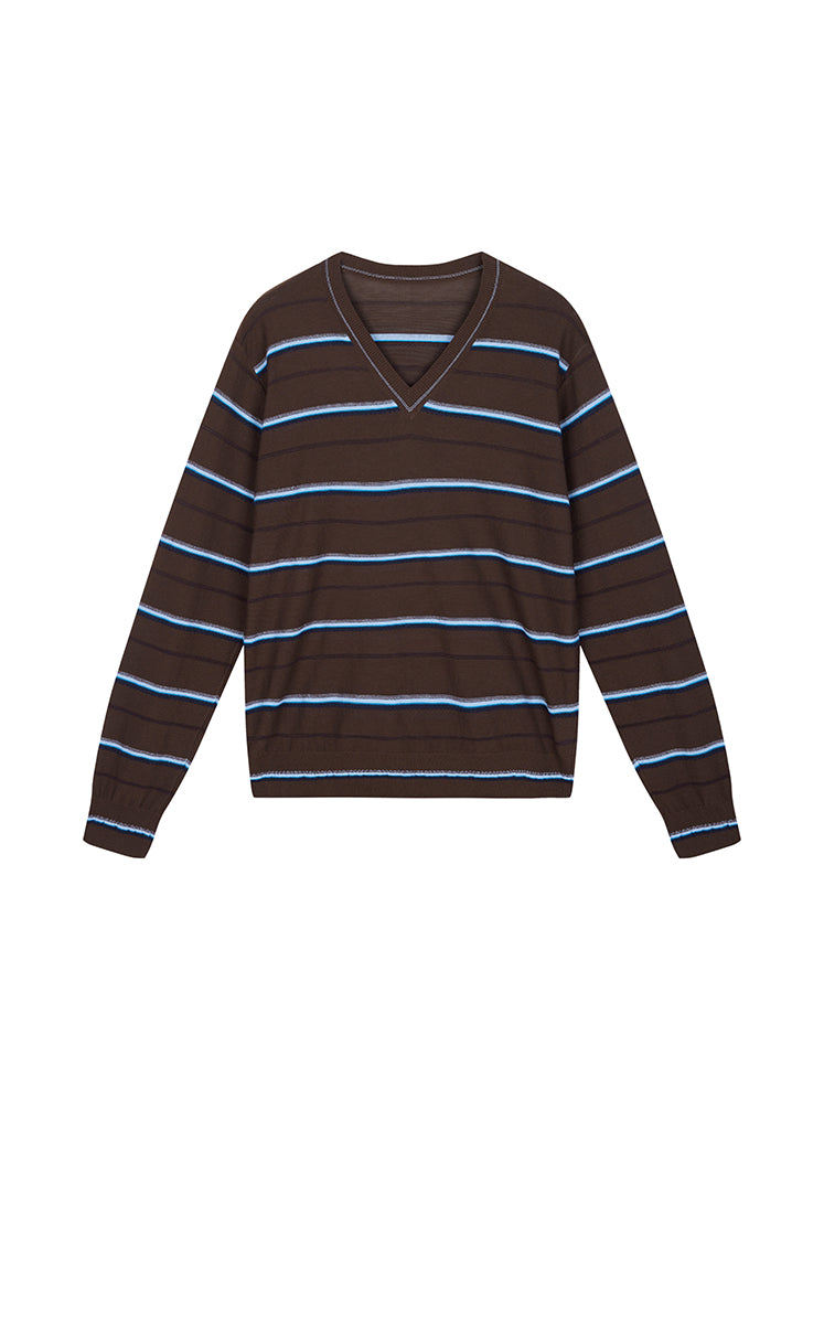 Sweater / JNBY Lightweight Cotton Blend V-Neck Pullover