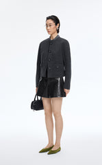 Sweater / JNBY Merino Wool Blend Cropped Cardigan