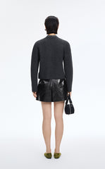 Sweater / JNBY Merino Wool Blend Cropped Cardigan