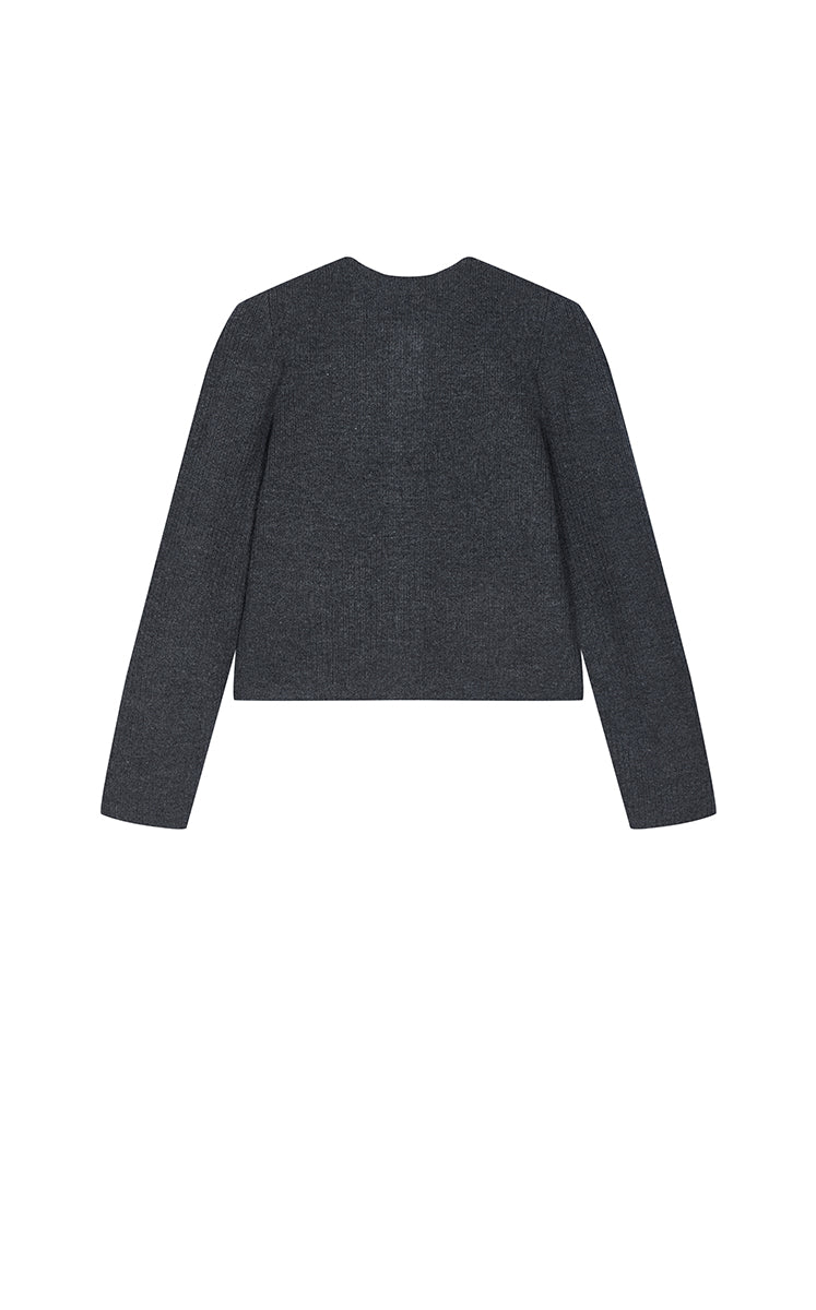 Sweater / JNBY Merino Wool Blend Cropped Cardigan