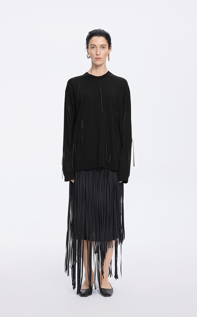 Sweater / JNBY Merino Wool Oversized T-Knit Sweater