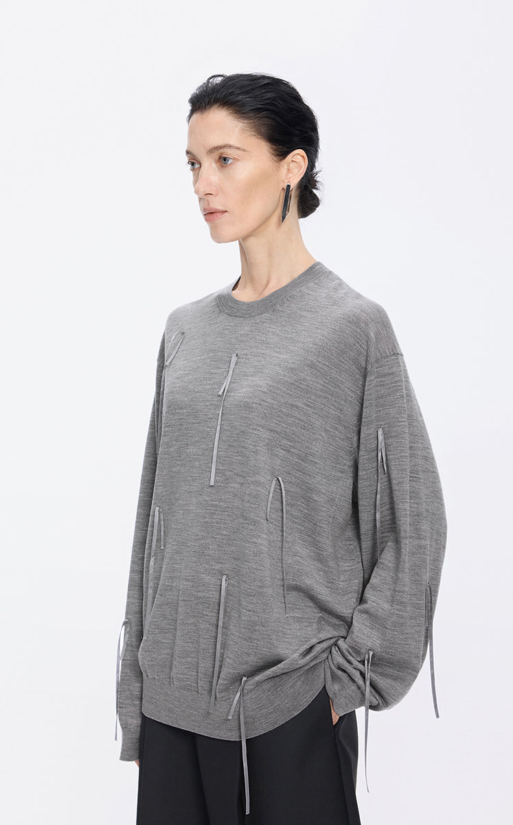 Sweater / JNBY Merino Wool Oversized T-Knit Sweater