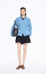 Sweater / JNBY Merino Wool Zip-Stand Pullover