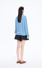Sweater / JNBY Merino Wool Zip-Stand Pullover