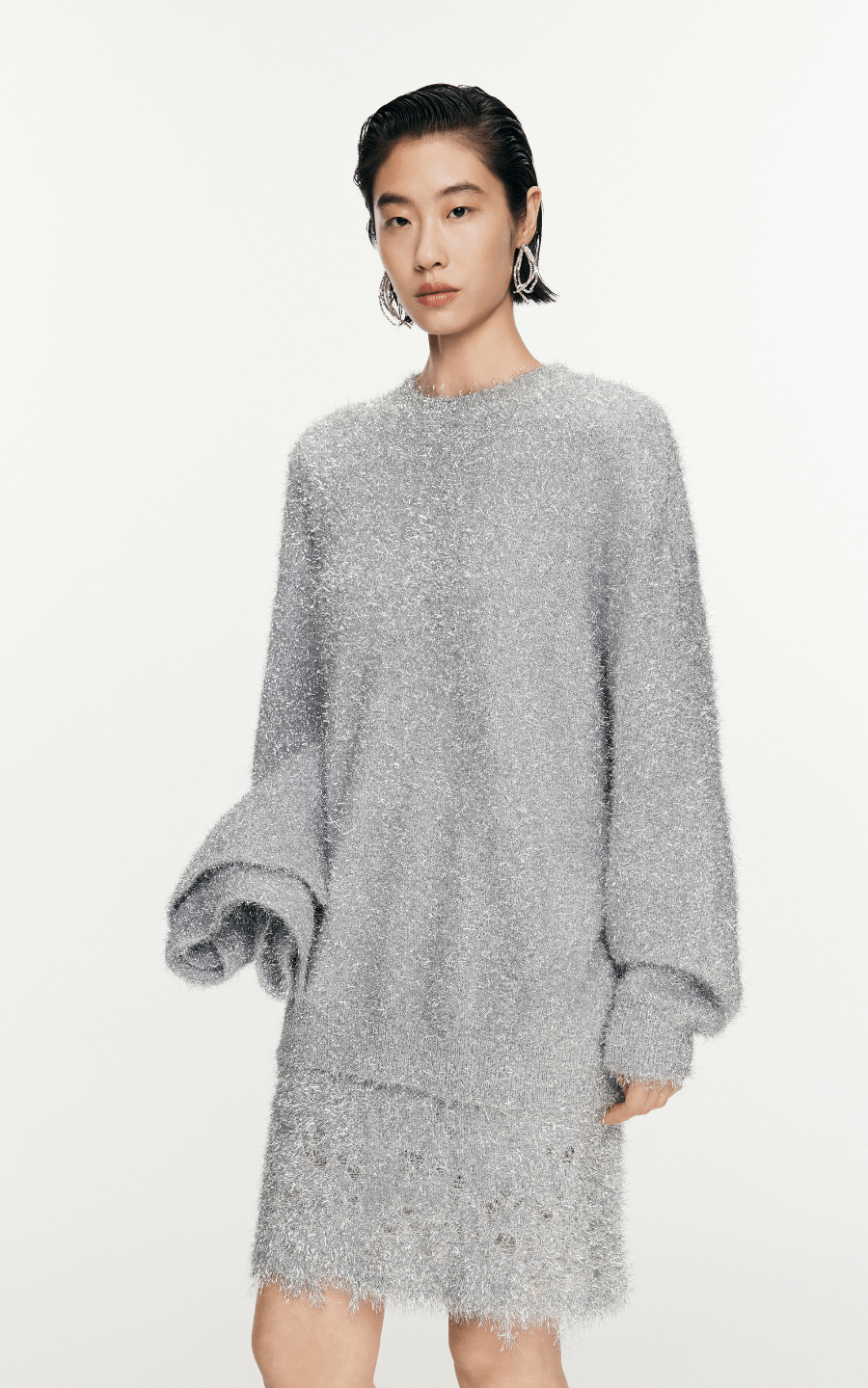 Sweater / JNBY Metallic Effect Crew-Neck Jumper