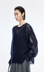 Sweater / JNBY Mohair Oversized Long Sleeve Pullover