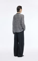 Sweater / JNBY Mohair Oversized Long Sleeve Pullover