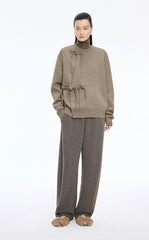 Sweater / JNBY O-Shape Mid-Length Wool Blend Cardigan