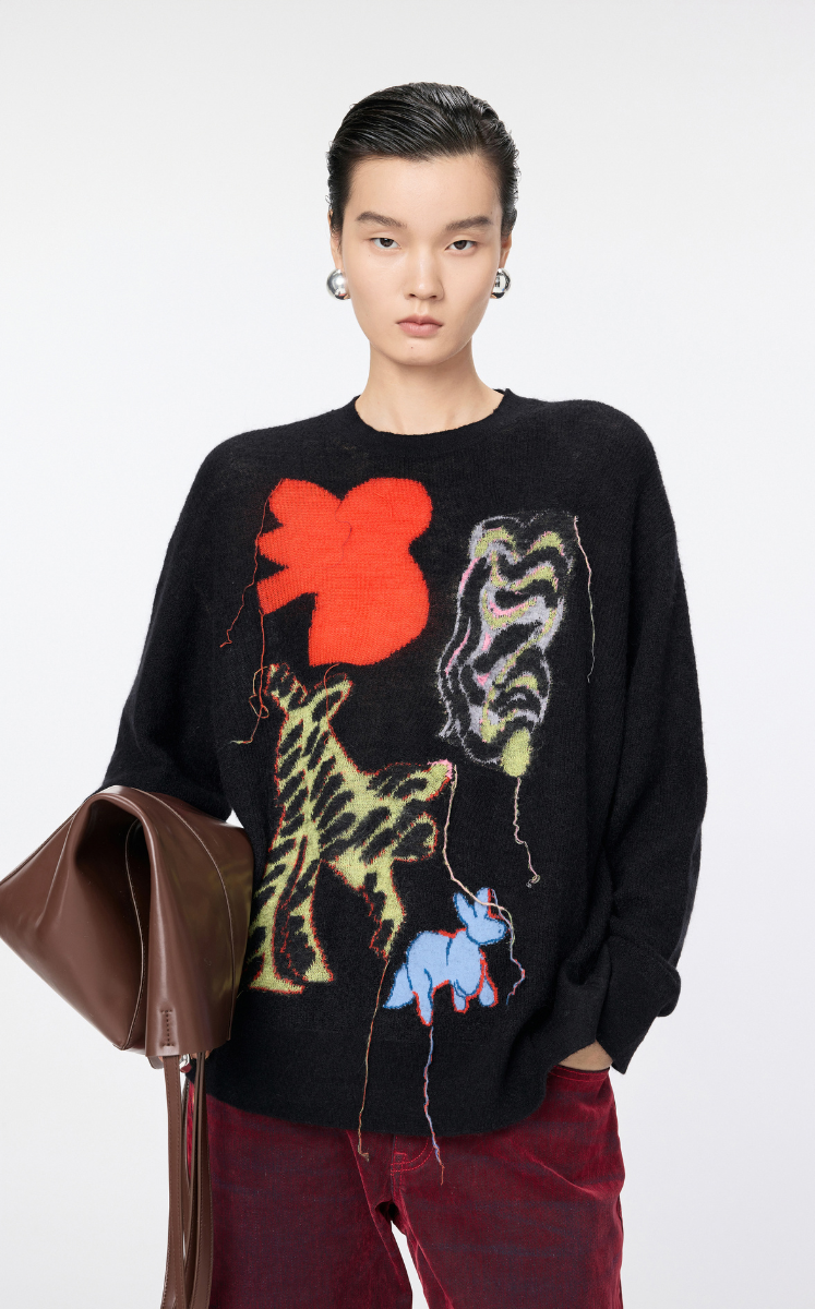 Sweater / JNBY Oversized Chic Cat Sweater