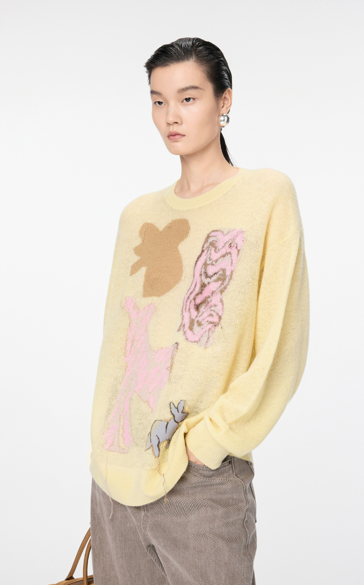 Sweater / JNBY Oversized Chic Cat Sweater