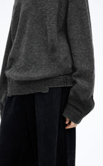 Sweater / JNBY  Oversized Knitted Denim Panel Pullover