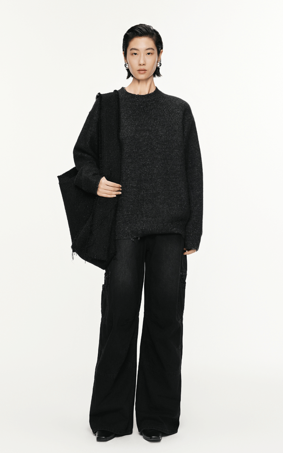 Sweater / JNBY Relaxed Metallic-Threading Sweater