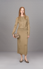 Sweater / JNBY Silk-Cotton Blend Floral Fringe Cardigan