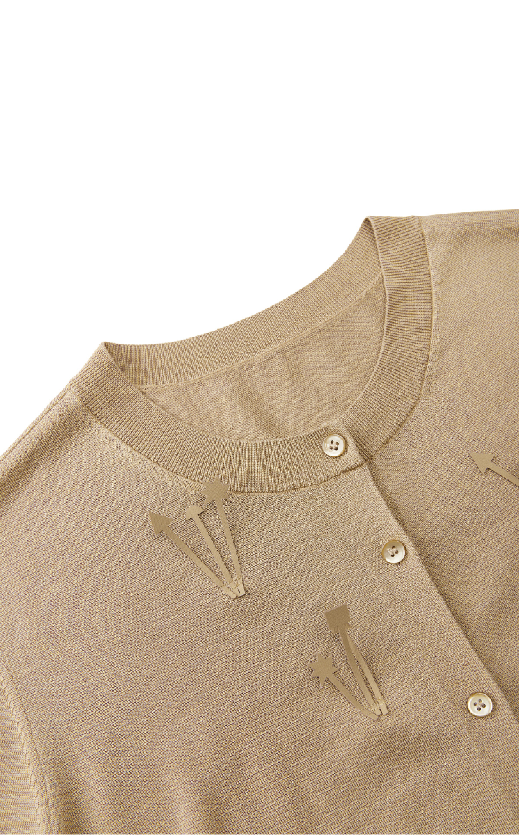 Sweater / JNBY Silk-Cotton Blend Floral Fringe Cardigan