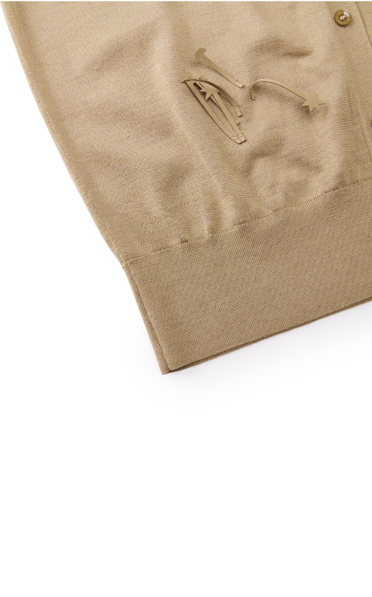 Sweater / JNBY Silk-Cotton Blend Floral Fringe Cardigan