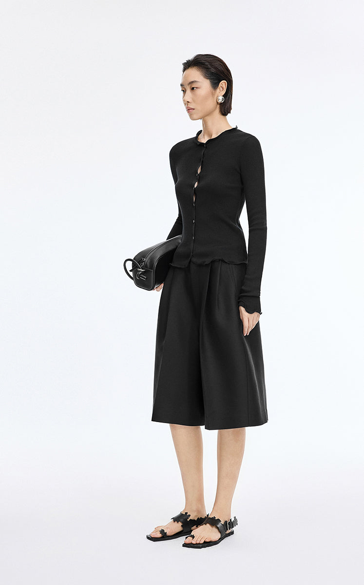 Sweater / JNBY Slim X-Shape Wool Cardigan