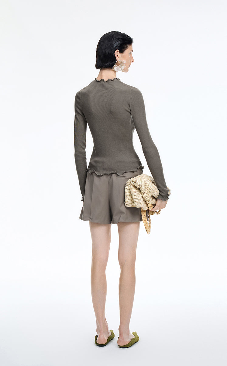 Sweater / JNBY Slim X-Shape Wool Cardigan