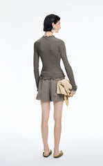 Sweater / JNBY Slim X-Shape Wool Cardigan