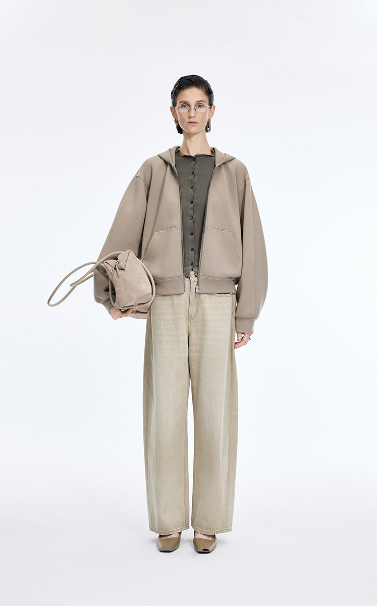 Sweater / JNBY Slim X-Shape Wool Cardigan