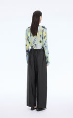 Sweater / JNBY T-Shape Floral Print Mohair Blend Cardigan