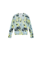 Sweater / JNBY T-Shape Floral Print Mohair Blend Cardigan