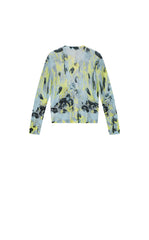 Sweater / JNBY T-Shape Floral Print Mohair Blend Cardigan