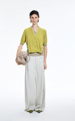 Sweater / JNBY V-Neck layered Mid-Length Cardigan