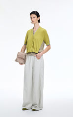 Sweater / JNBY V-Neck layered Mid-Length Cardigan