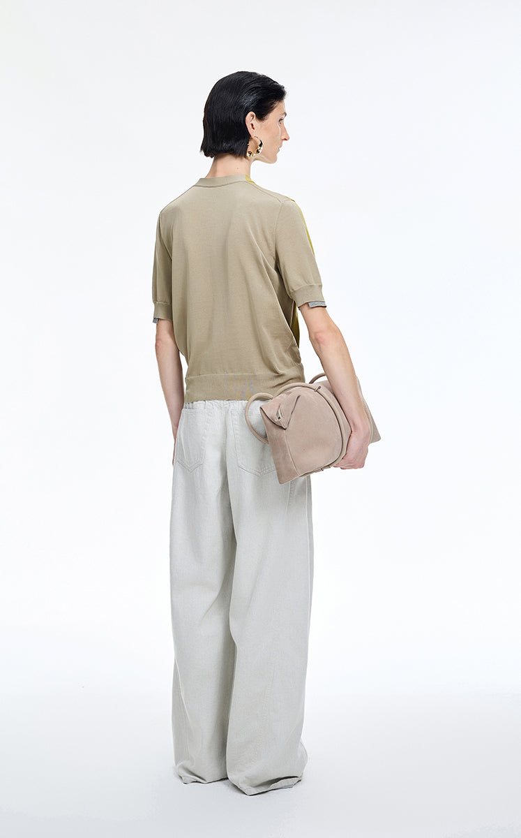 Sweater / JNBY V-Neck layered Mid-Length Cardigan