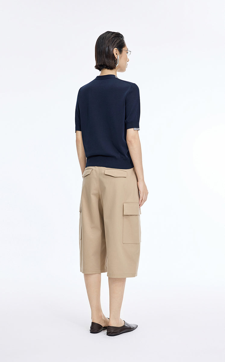 Sweater / JNBY V-Neck layered Mid-Length Cardigan