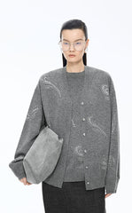 Sweater / JNBY Wool-Cashmere Crystal Wave Cardigan